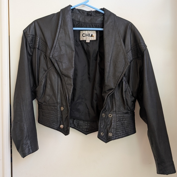 CHIA Jackets & Blazers - CHIA Vintage 80s Women's Leather Jacket